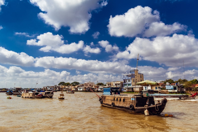 Scenery on Mekong Delta, Vietnam.