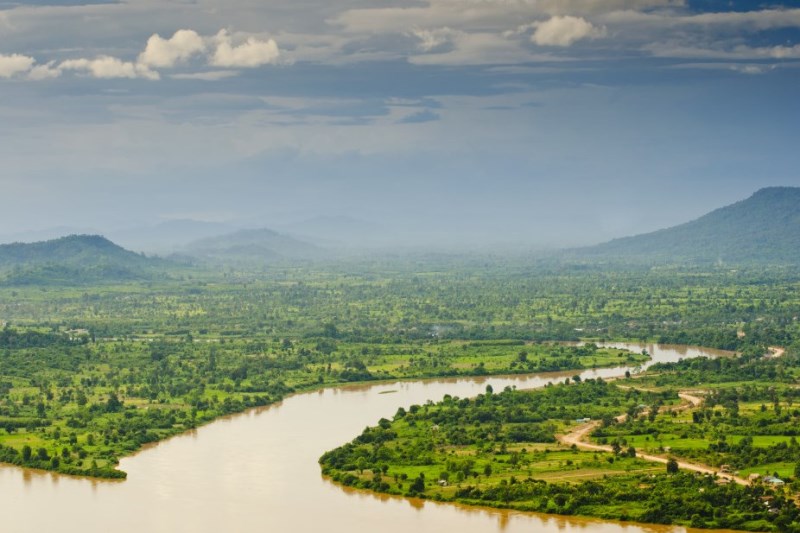 Mekong river between Laos and Thailand