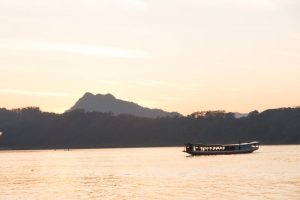 Mekong River border between Thailand and Laos