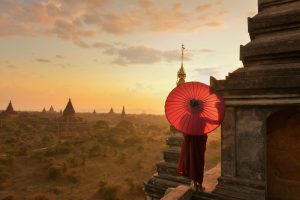 Monk at ancient Bagan ancient city