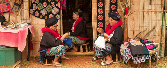 Akha Ethnic People at Mae Salong Mountian, Chiang Rai, Thailand.
