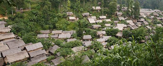 Ethnic hill tribe village at the Mae Hong Son Loop, in northern Thailand. 