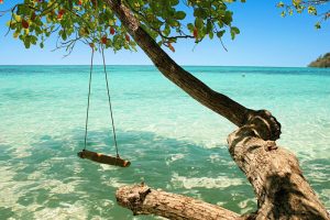 Crystal clear sea water at Koh Lanta Island, Thailand.