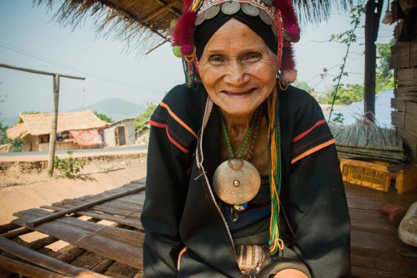 Ethnic lady in the hill tribe village on the Mae Hong Son Loop tour, northern Thailand.