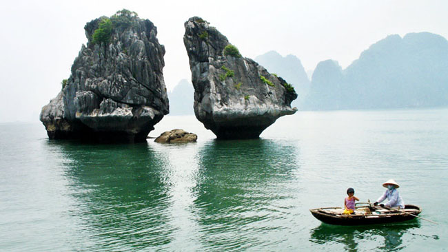 Limestone hills and natural landscape from Halong Bay Cruise--Vietnam Cambodia 12 Days Highlights Tour