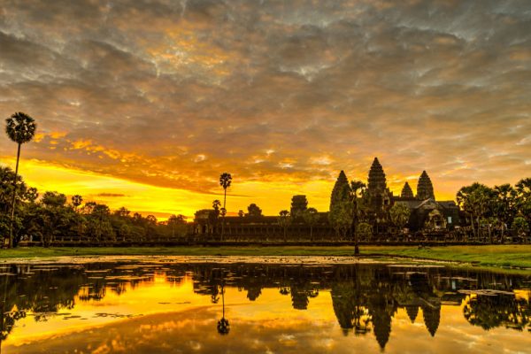 Sunrise at Angkor Wat Temple -- Vietnam Cambodia 12 Days Highlights Tour