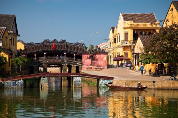 The Japanese Bridge in Hoi An Ancient Town, Central Vietnam -- Vietnam Cambodia 12 Days Highlights Tour.