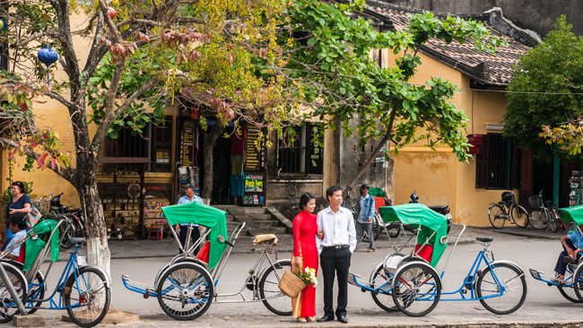 Cyclo tour around Hoi An Ancient Town is one of the best things to do in Hoi An--Vietnam Cambodia 12 Days Highlights Tour.