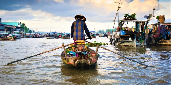 Cai Be floating market, Mekong Delta