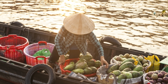 Floating market at Mekong Delta