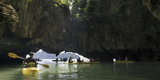 Kayakking in the Sea Cave