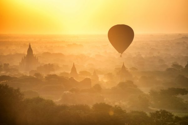 Bagan Temple with Sunrise