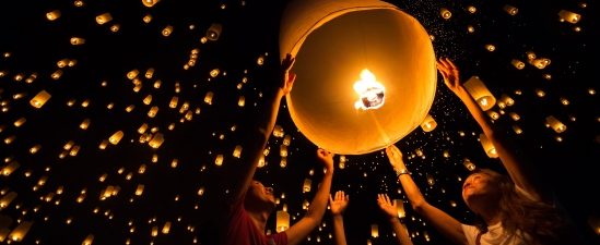 Sky lanterns release - 19 Days Vietnam Cambodia Thailand Romantic Getaway Beach Resort