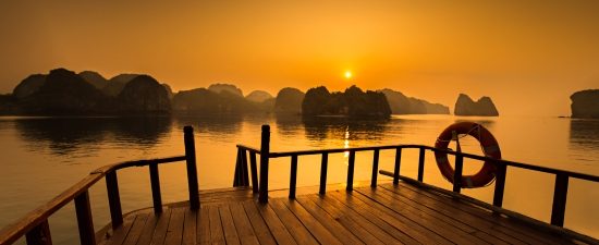 Sunrise at Halong Bay - 20 Days Burma Vietnam Highlights Tour