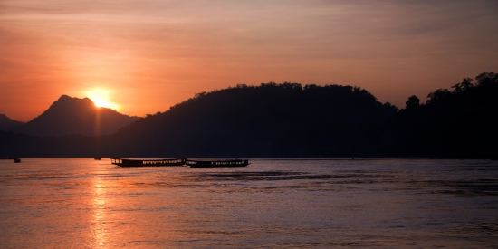 Sunset Mekong River in Laos