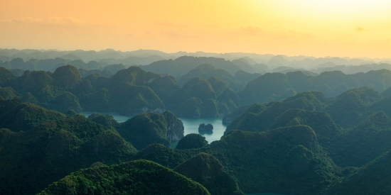 the thousands of the Halong Bay Karsts